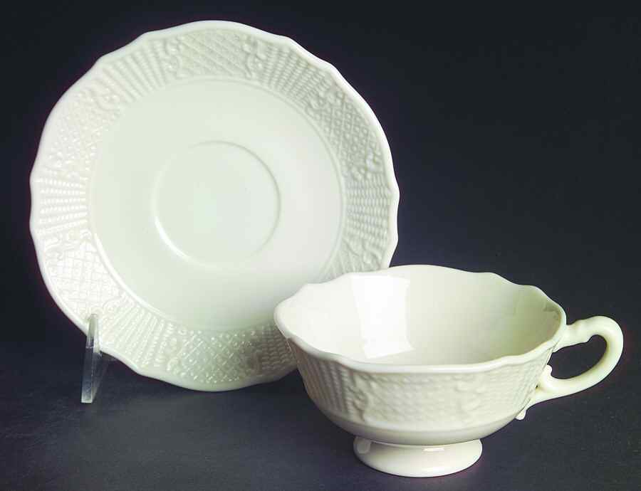 Washington Wakefield Off White Footed Cup & Saucer Set by Lenox-1