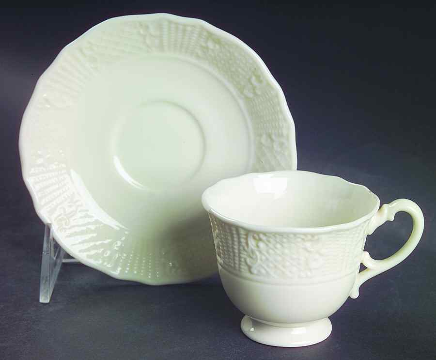 Washington Wakefield Off White Footed Demitasse Cup & Saucer Set by Lenox-1