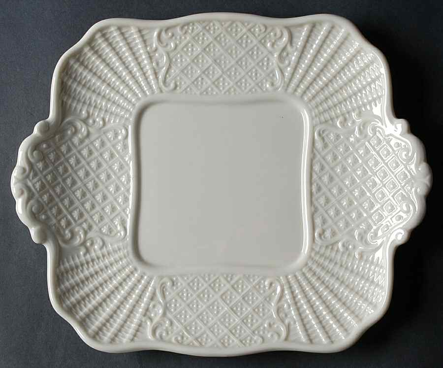 Washington Wakefield Off White Square Handled Cake Plate by Lenox-1
