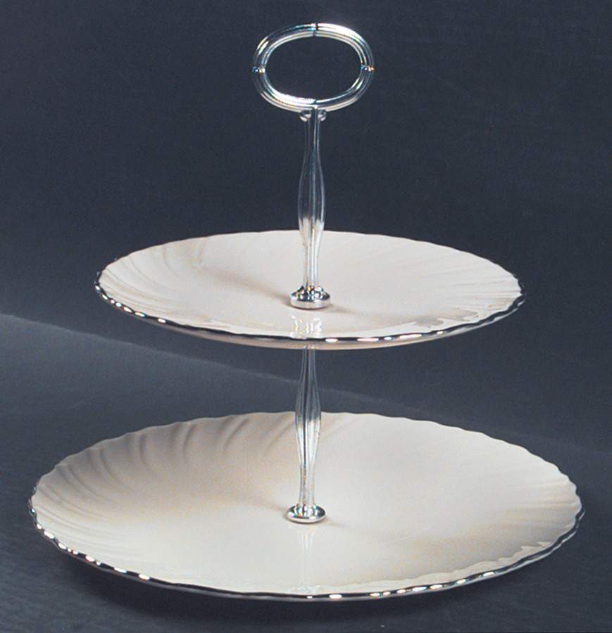 Weatherly 6 5/8"-10"  2 Tiered Serving Tray (Dp, Sp) HC by Lenox-1
