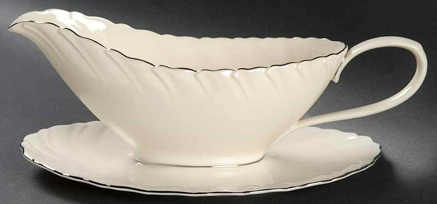 Weatherly Gravy Boat with Attached Underplate by Lenox-1