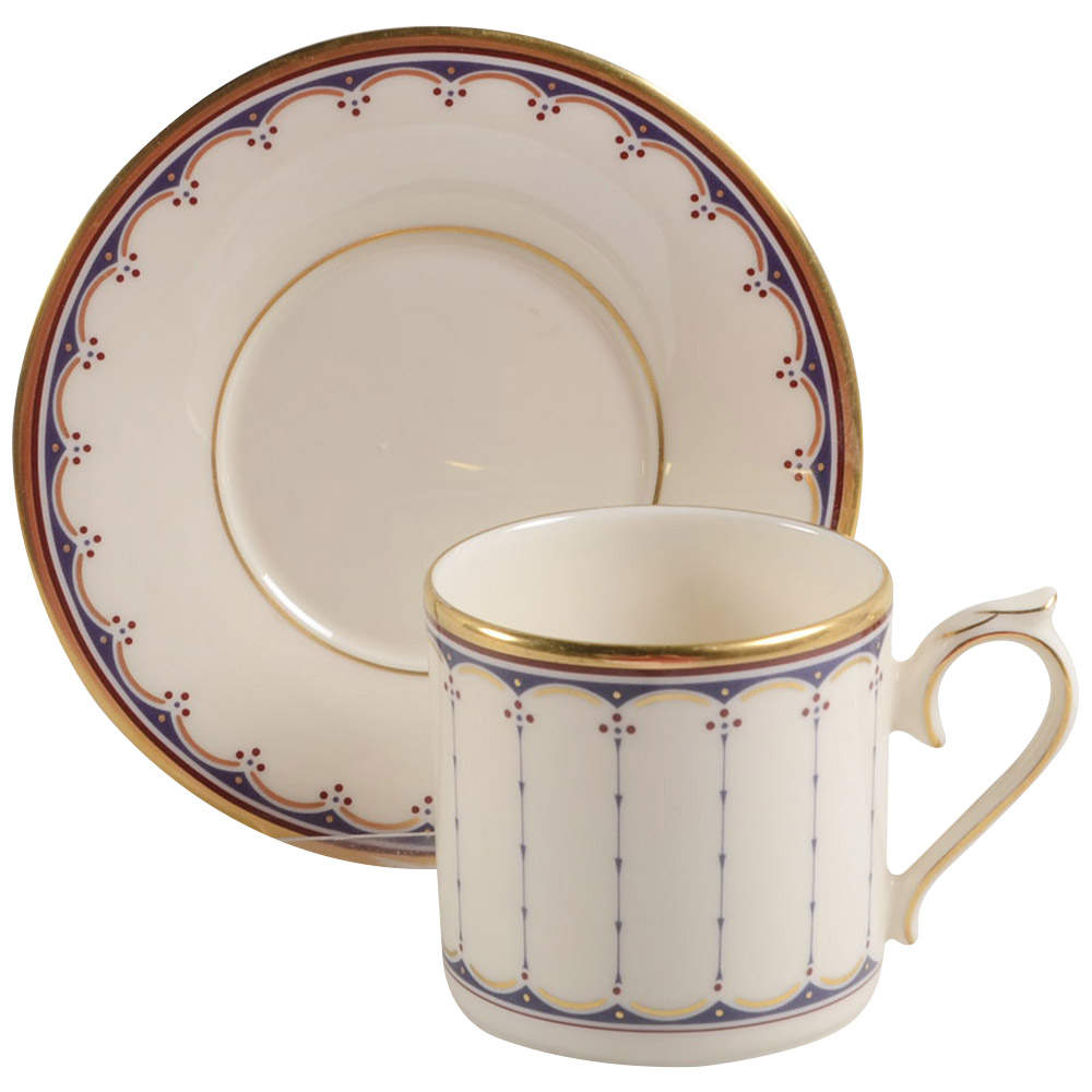 Weymouth Estates Flat Demitasse Cup & Saucer Set by Lenox-1