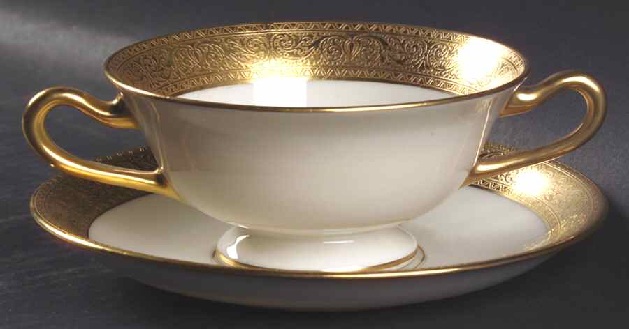 Westchester Footed Bouillon Cup & Saucer by Lenox-1