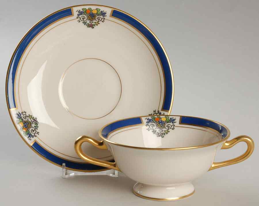 Westchester Footed Bouillon Cup & Saucer by Lenox-1