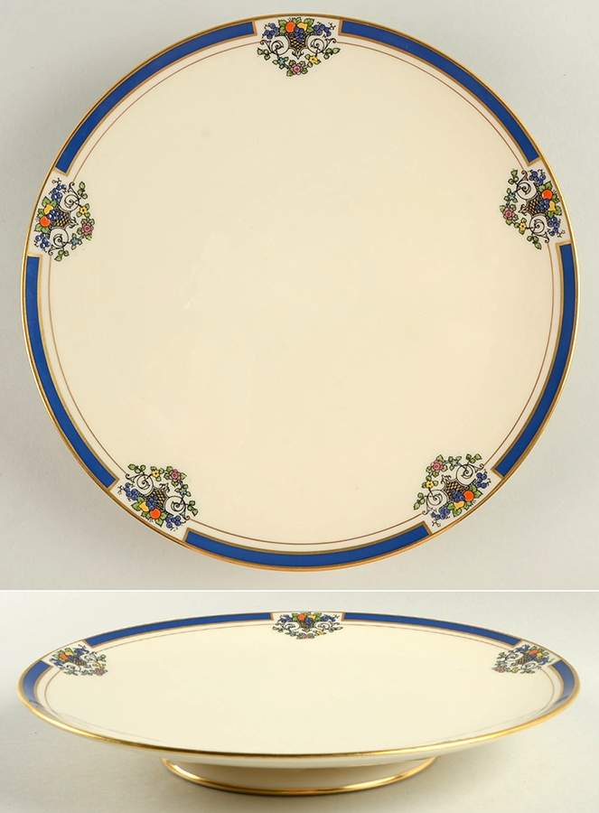 Westchester Large Footed Sandwich Plate by Lenox-1