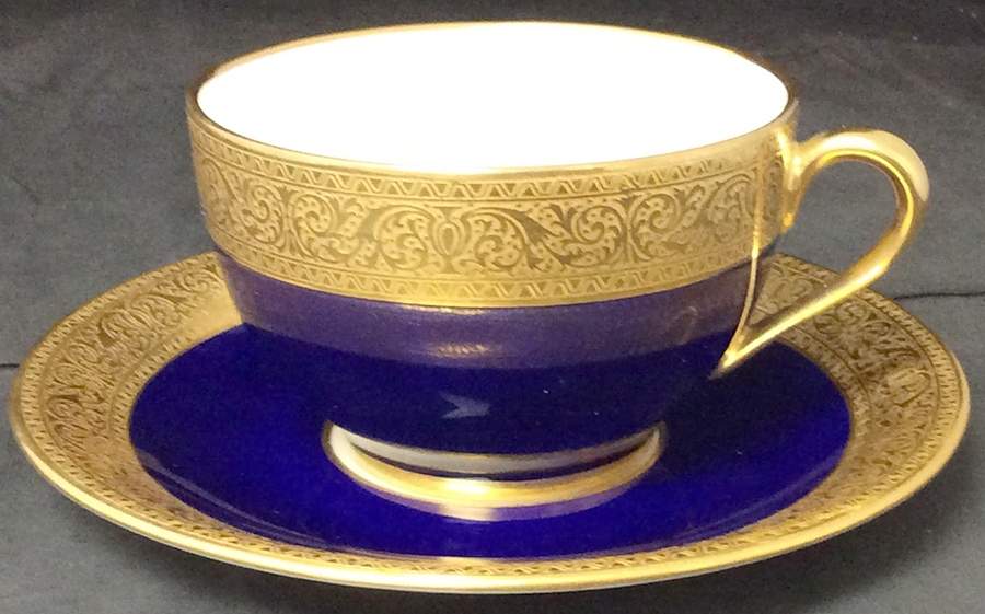 Westchester Cobalt Blue Flat Cup & Saucer Set by Lenox-1