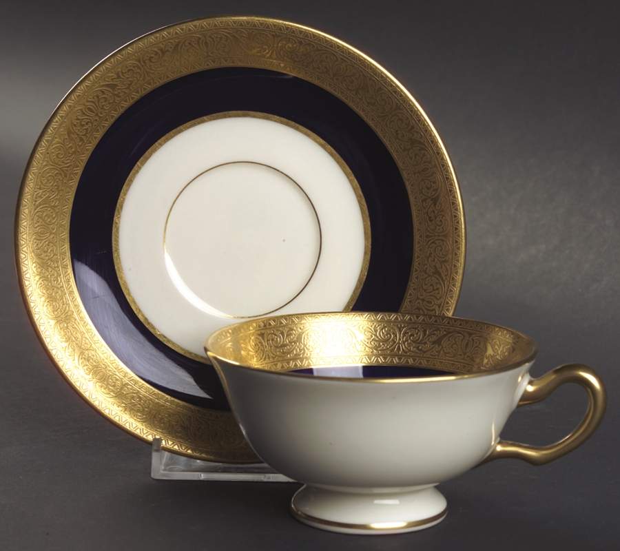 Westchester Cobalt Blue Footed Cup & Saucer Set by Lenox-1
