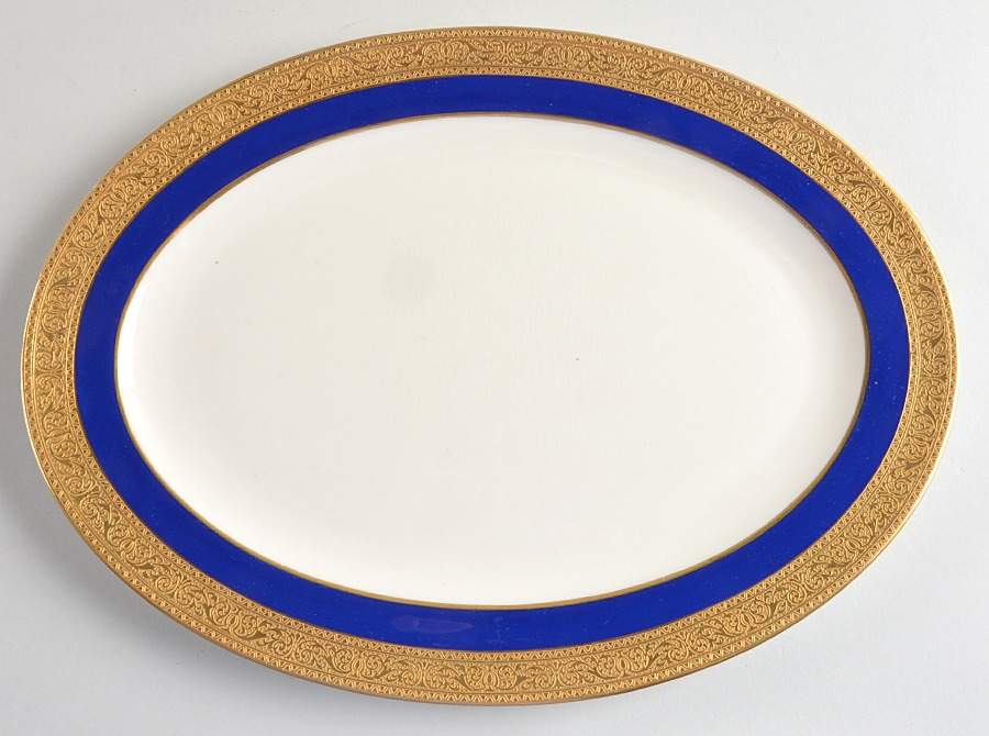 Westchester Cobalt Blue 13" Oval Serving Platter by Lenox-1
