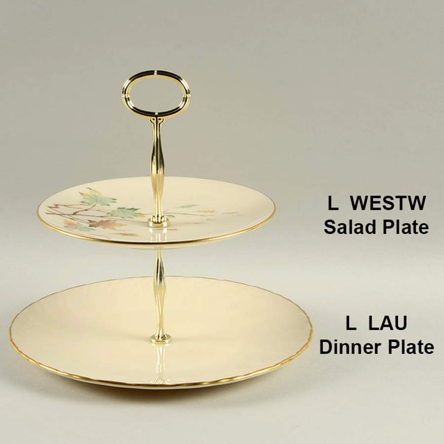 Westwind Mixed/Match 2 Tier Serving Tray by Lenox-1