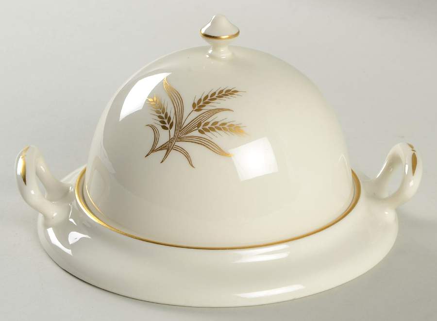 Wheat Round Cheese Dish & Lid by Lenox-1