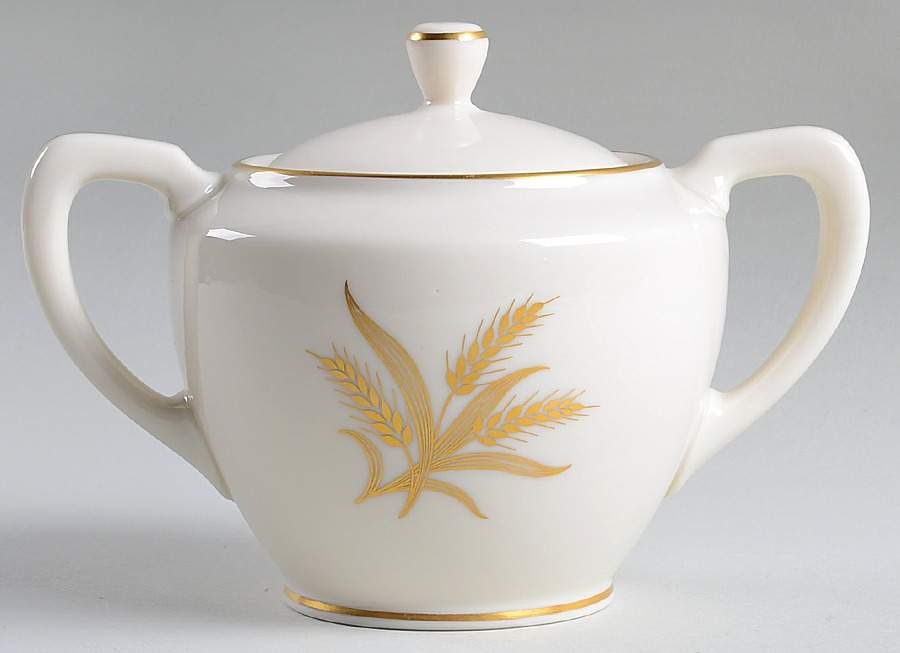 Wheat Sugar Bowl & Lid by Lenox-1