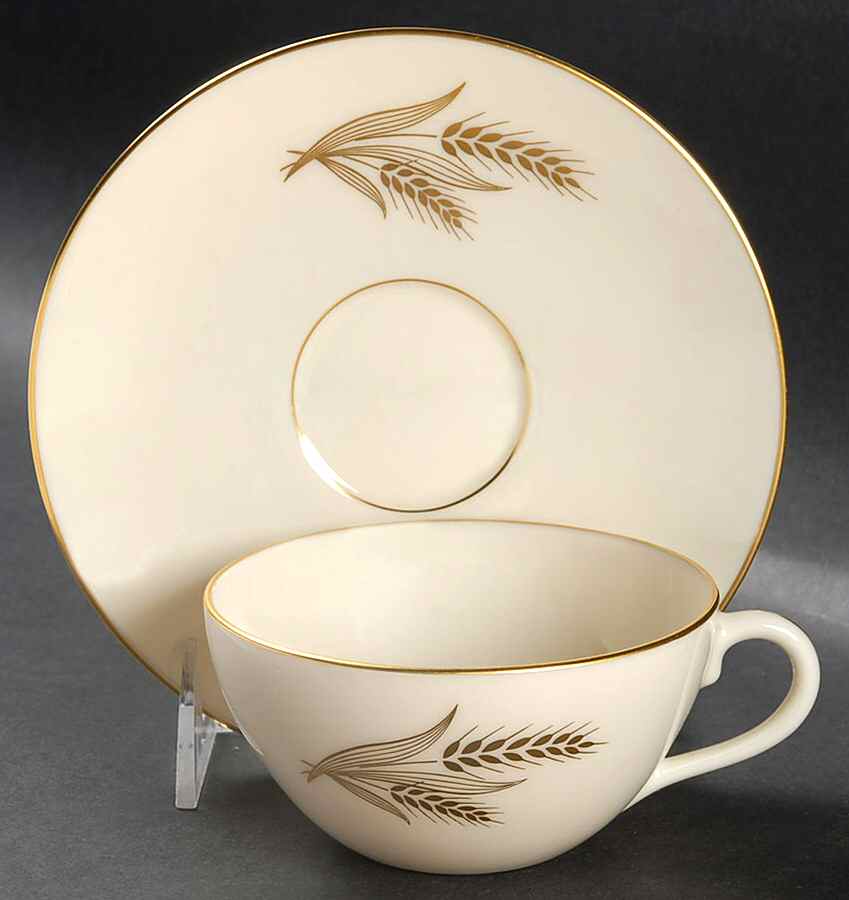 Wheat Flat Cup & Saucer Set by Lenox-1