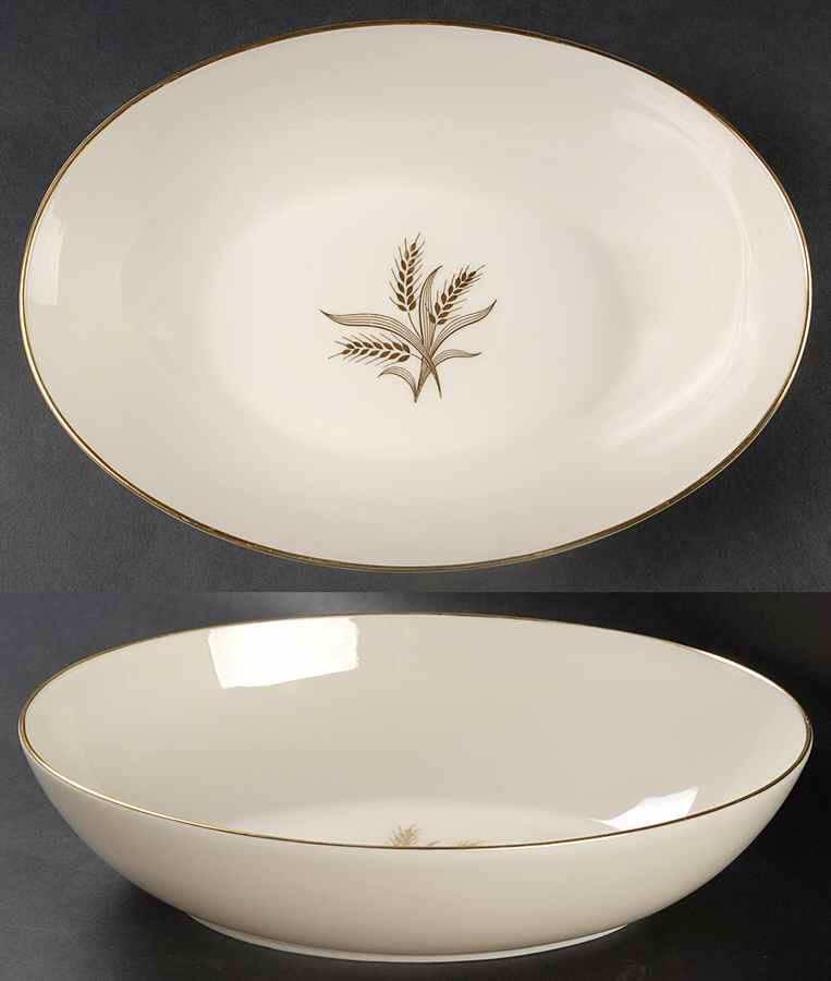 Wheat 9" Oval Vegetable Bowl by Lenox-1