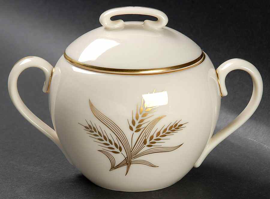 Wheat Sugar Bowl & Lid by Lenox-1