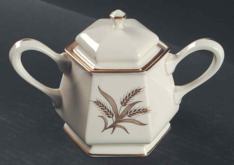 Wheat Sugar Bowl & Lid by Lenox-1