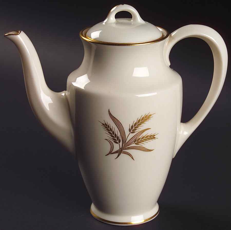 Wheat Individual Coffee Pot & Lid by Lenox-1