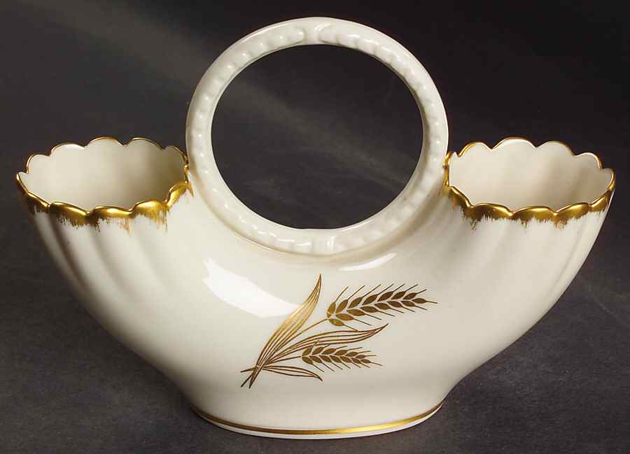Wheat Flower Holder with Center Handle by Lenox-1