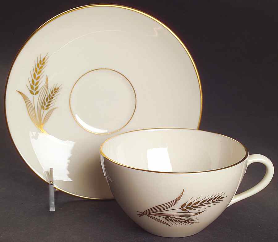 Wheat Oversized Cup & Saucer Set by Lenox-1
