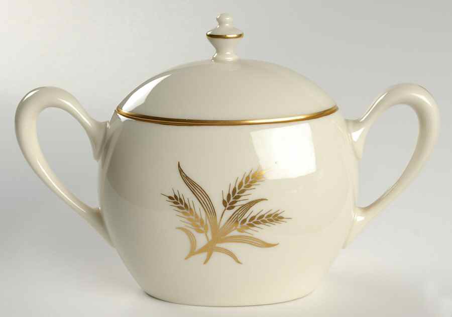 Wheat Sugar Bowl & Lid by Lenox-1