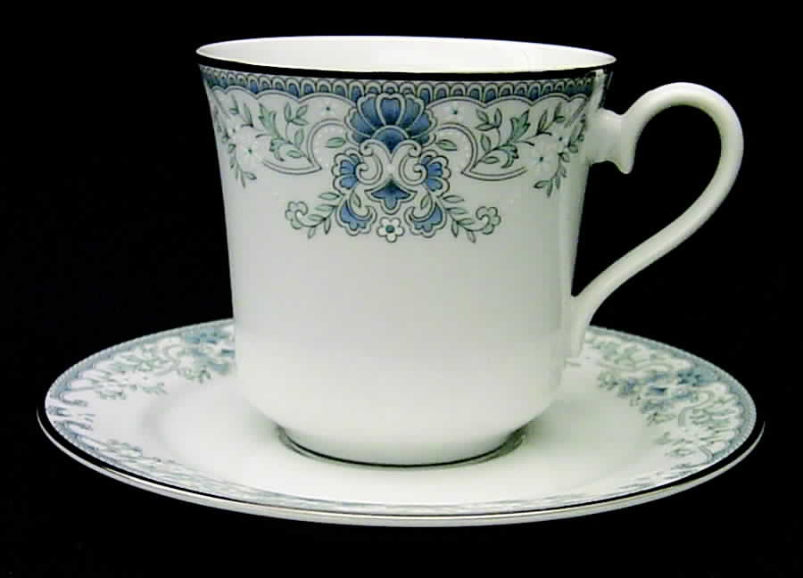 White Heather Flat Cup & Saucer Set by Lenox-1