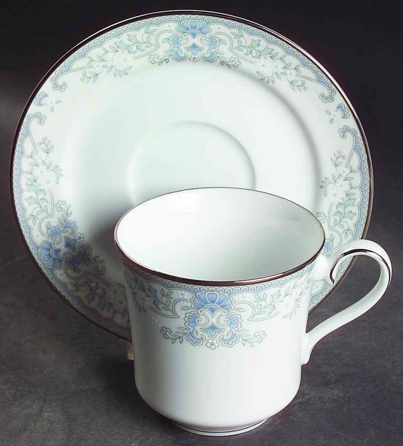 White Heather Flat Cup & Saucer Set by Lenox-1