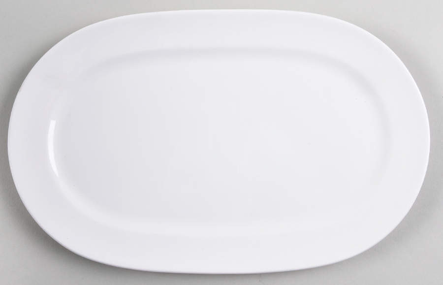 White Rim 11" Oval Serving Platter by Lenox-1