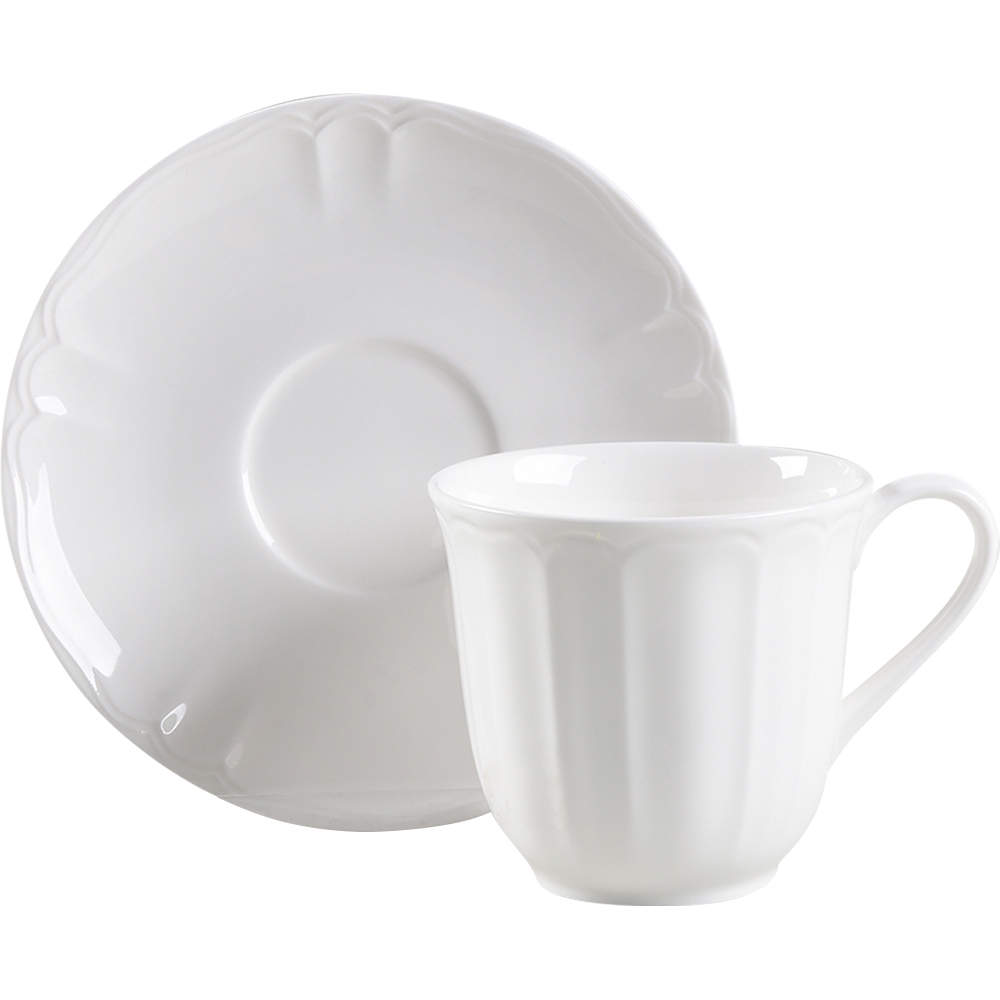 White Shore Flat Cup & Saucer Set by Lenox-1