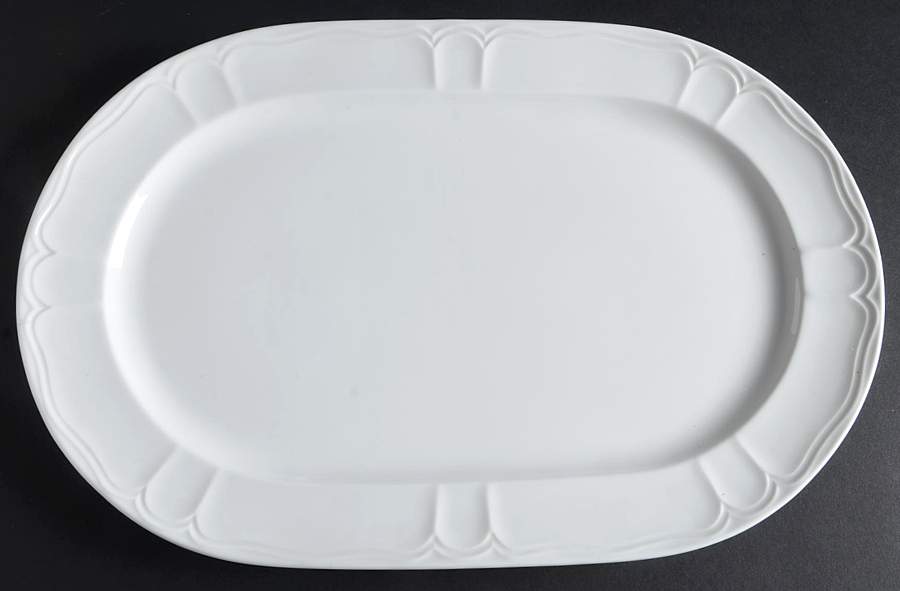 White Shore 14" Oval Serving Platter by Lenox-1