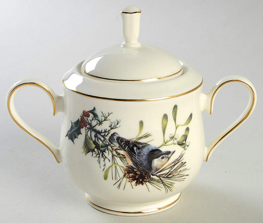 Winter Greetings Sugar Bowl & Lid by Lenox-1