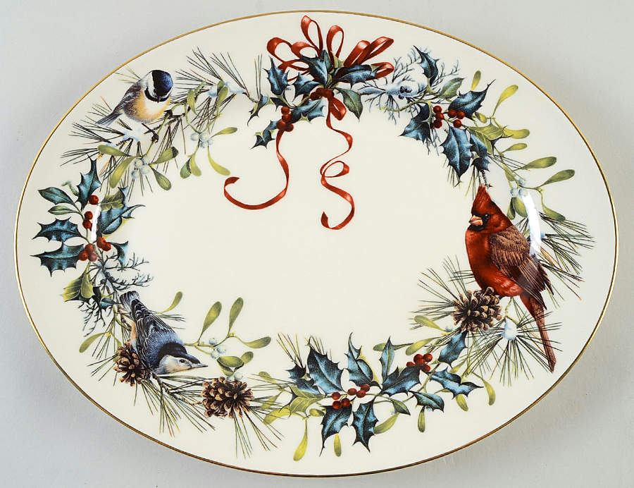 Winter Greetings 13" Oval Serving Platter by Lenox-1