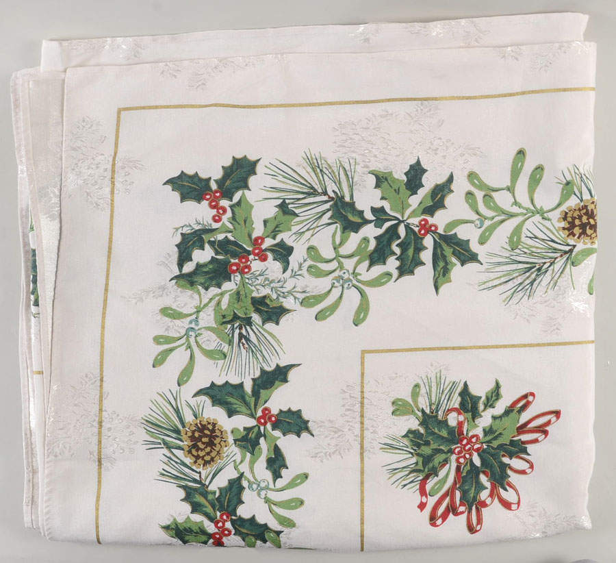 Winter Greetings 110" X 112" Rectangular Tablecloth by Lenox-1