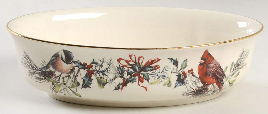 Winter Greetings 10" Oval Vegetable Bowl by Lenox-1