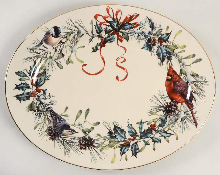 Winter Greetings 16" Oval Serving Platter by Lenox-1