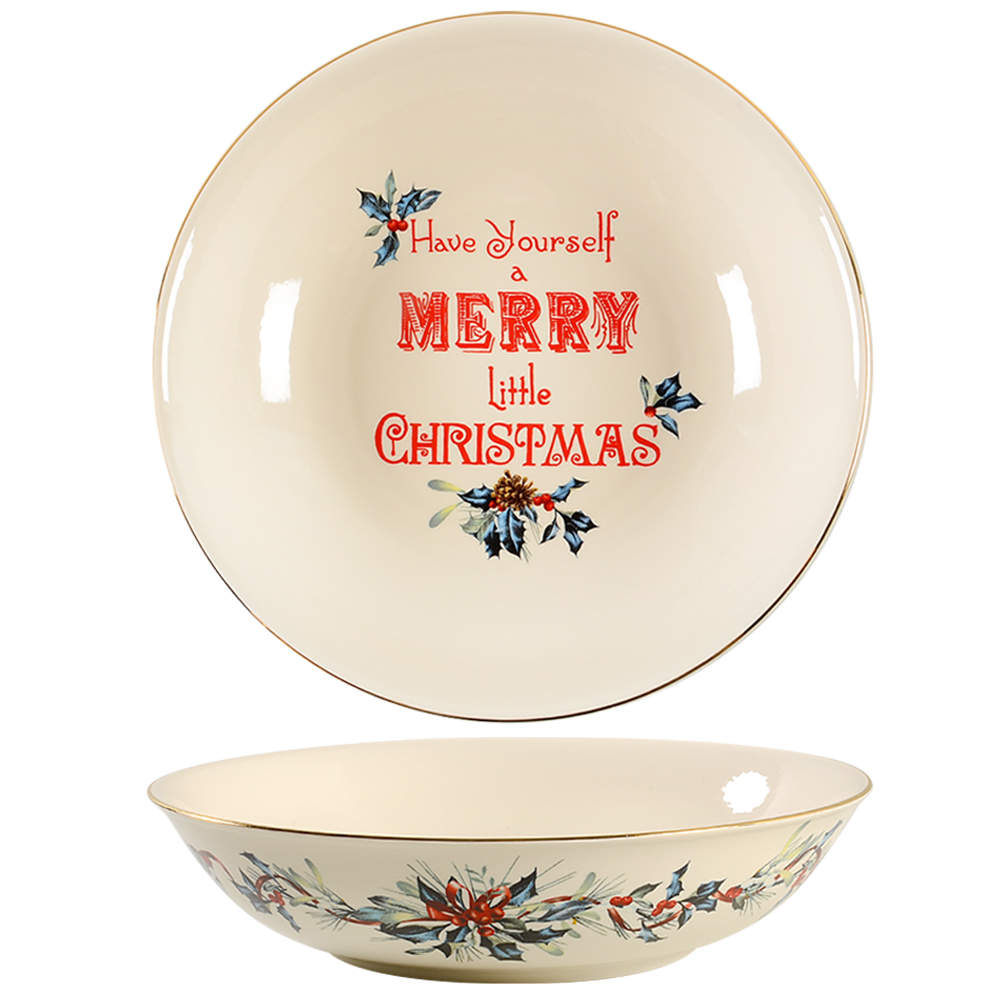 Winter Greetings Sentiment Bowl by Lenox-1