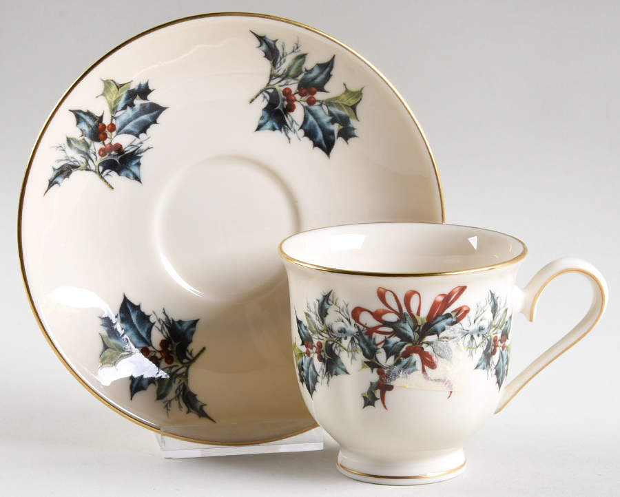 Winter Greetings Footed Cup & Saucer Set by Lenox-1