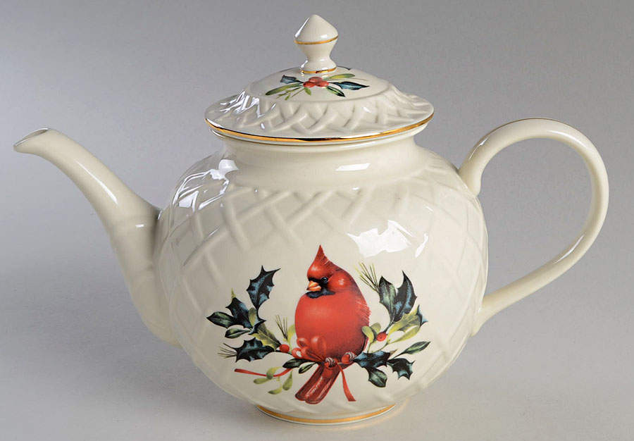 Winter Greetings Carved Teapot & Lid by Lenox-1