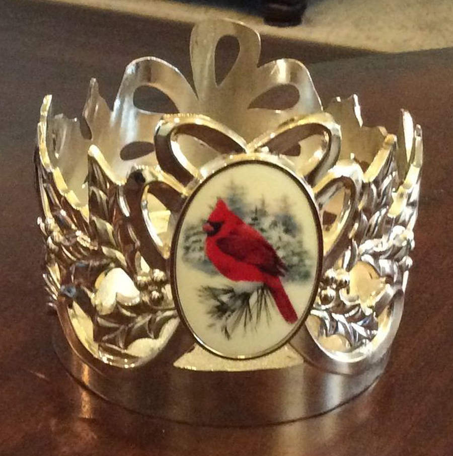 Winter Greetings Metal Base for Glass Hurricane by Lenox-1