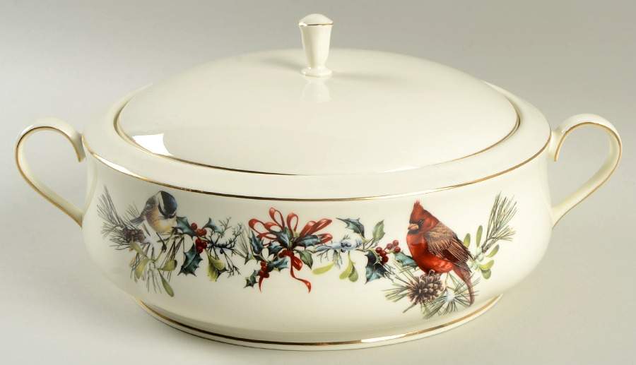 Winter Greetings Round Covered Vegetable by Lenox-1