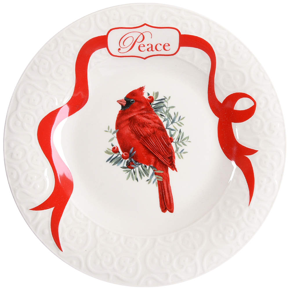 Winter Greetings Carved Accent Luncheon Plate by Lenox-1