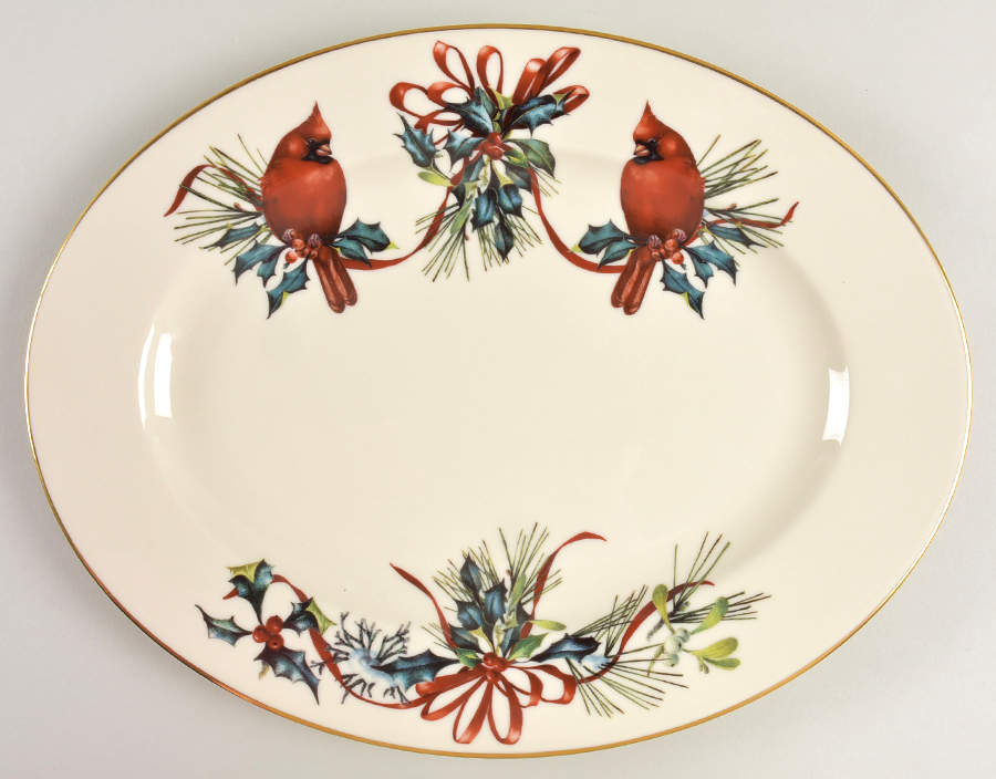 Winter Greetings 13" Oval Serving Platter by Lenox-1