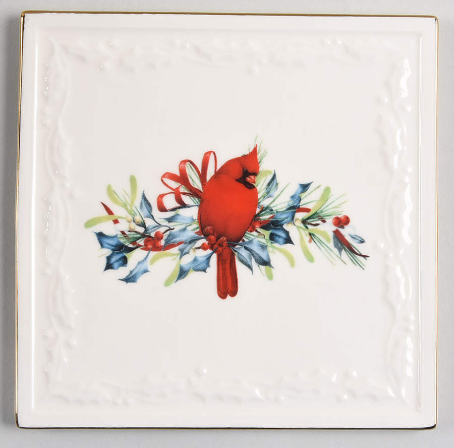 Winter Greetings Embossed Square Trivet by Lenox-1