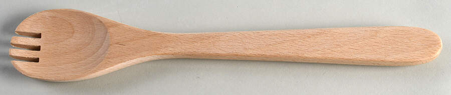 Winter Greetings Solid Wood Salad Serving Fork by Lenox-1