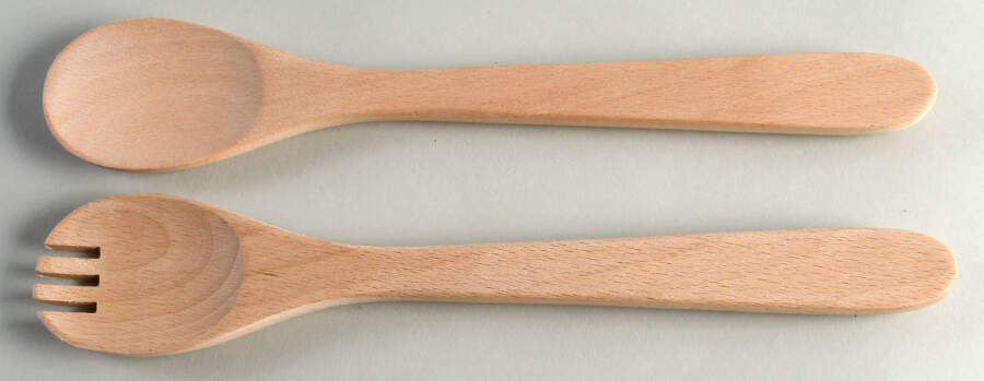Winter Greetings Wood Solid 2-Piece Salad Set by Lenox-1