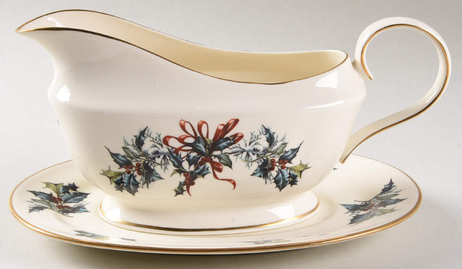 Winter Greetings Gravy Boat & Underplate by Lenox-1