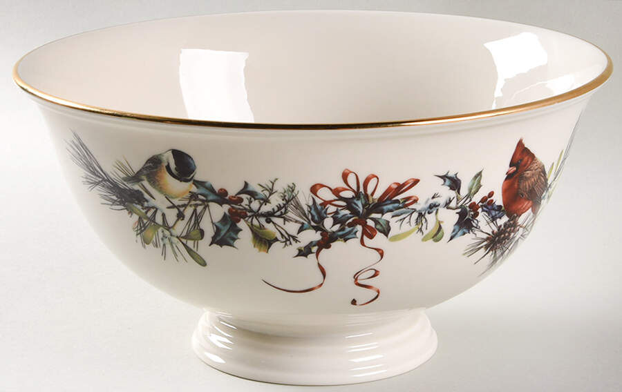 Winter Greetings Large Footed Salad Serving Bowl by Lenox-1