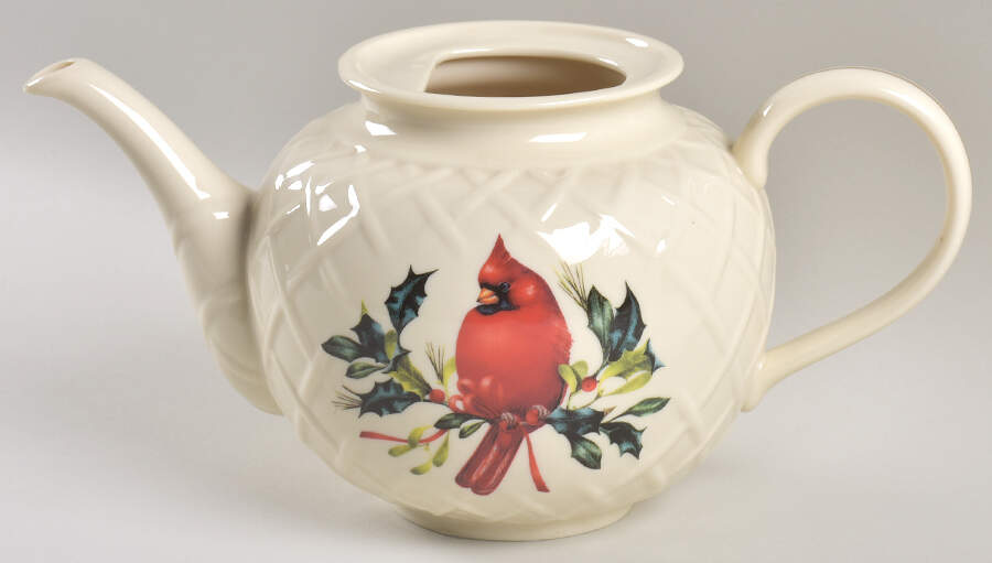 Winter Greetings Carved Teapot No Lid by Lenox-1