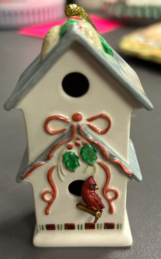 Winter Greetings Birdhouse Ornament by Lenox-1