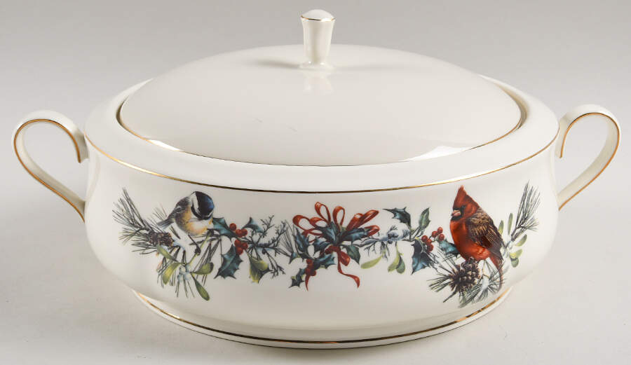 Winter Greetings Round Covered Vegetable by Lenox-1
