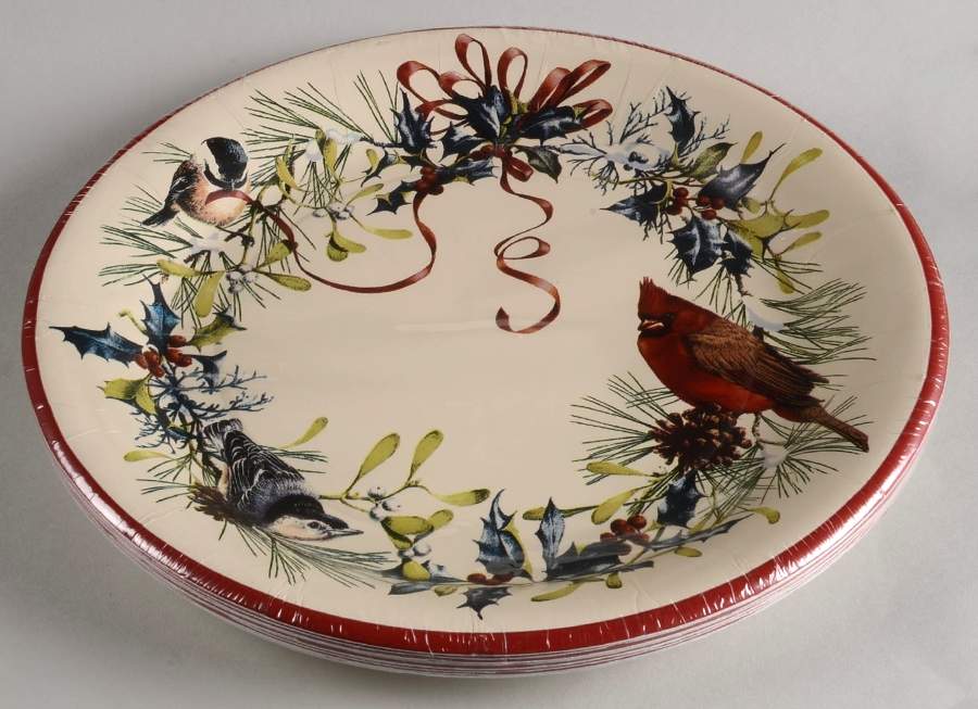 Winter Greetings (Pack of 12) Paper Dinner Plates by Lenox-1