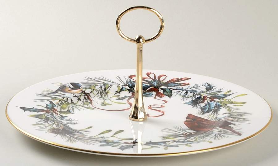 Winter Greetings Round Serving Plate with Handle (DP) by Lenox-1
